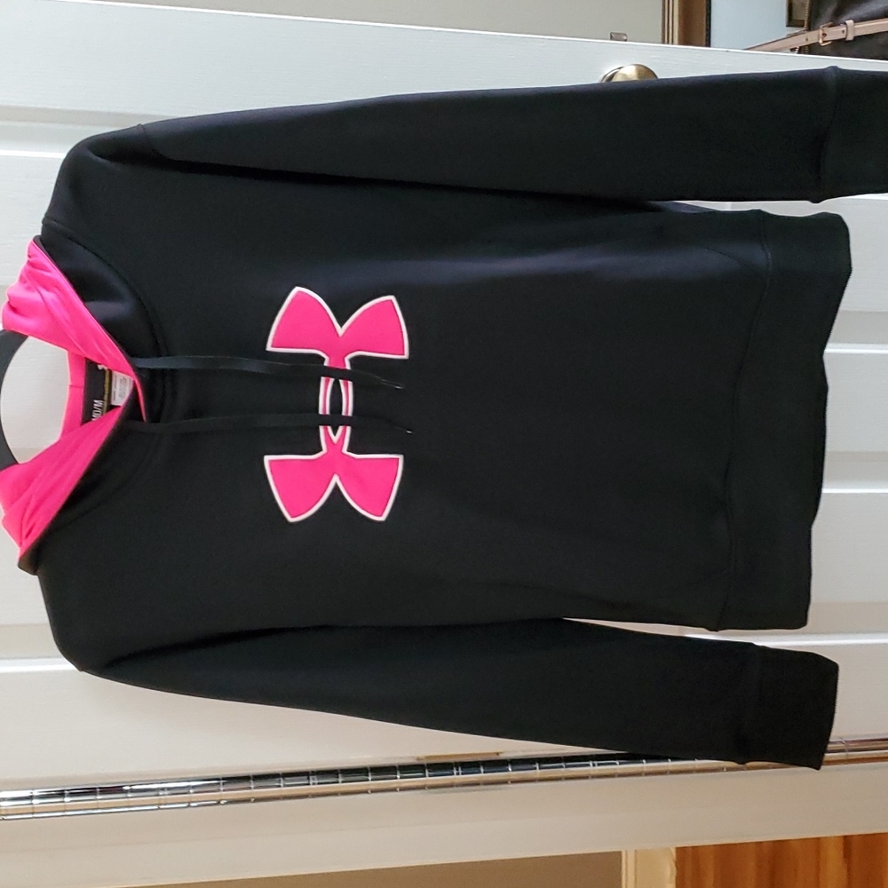 Under Armour, med,  Sweatshirt, black/pink
